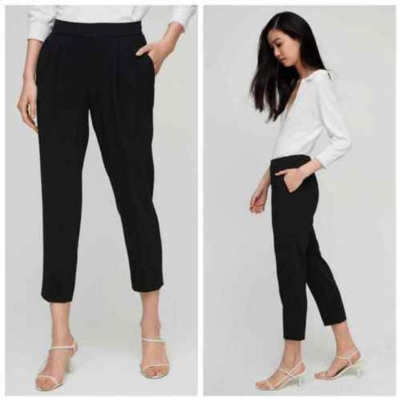 Aritzia Pants - Aritzia Babaton Cohen Cropped Pleated Dress Pants